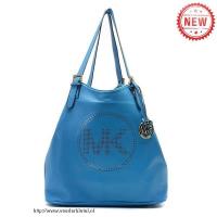 michael kors geperforeerd-logo grab groot blauw schoudertas Shop Nijmegen bcdeb217